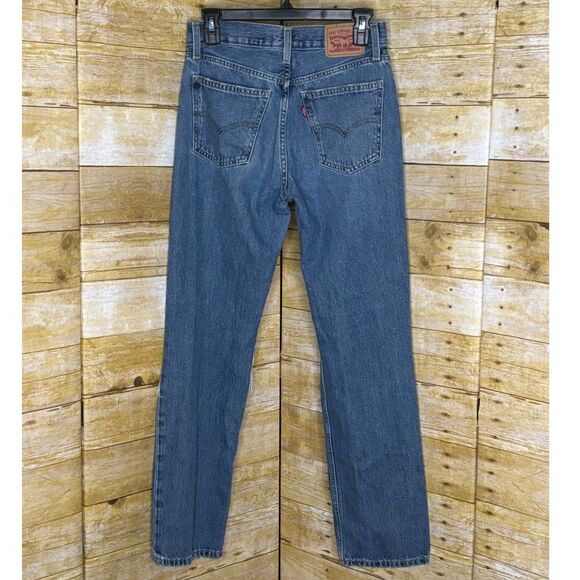 LEVI'S LOW PROFILE STRAIGHT LEANS BROKEN IN EVERYDAY WEAR DENIM COTTON JEANS - Picture 2 of 3